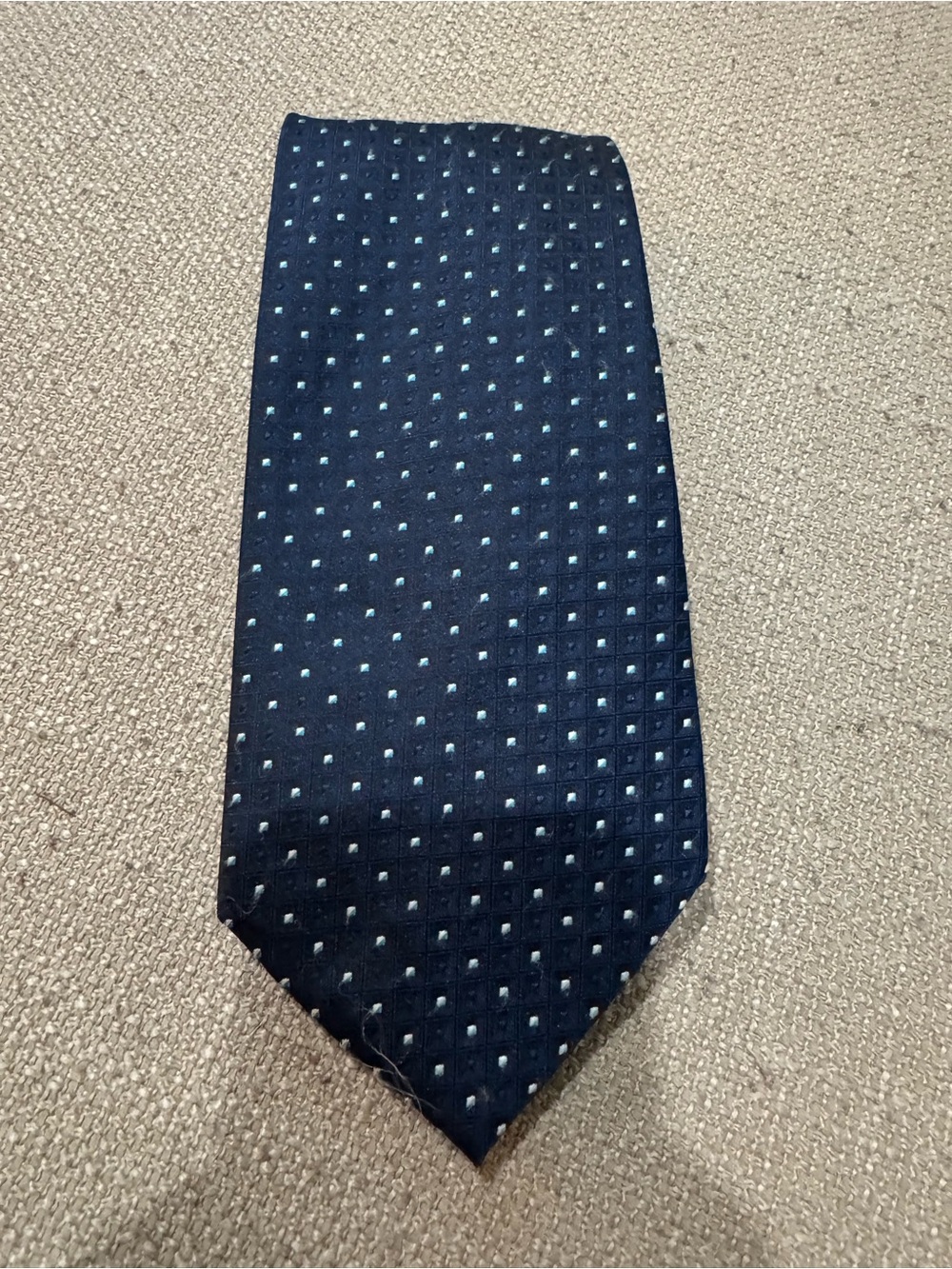 Viet Nam 100% silk handmade Men's Navy Dot Tie